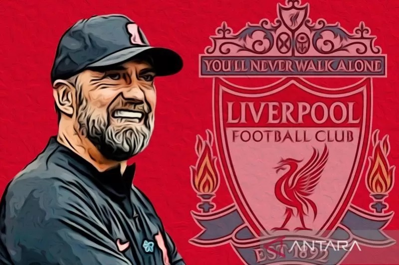 Ilustrasi manajer klub Liga Premier Inggris Liverpool Juergen Klopp.