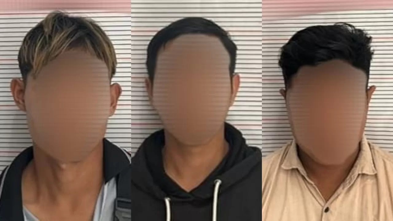 DIBEKUK POLISI: Inilah tiga dari empat pelaku pencabulan anak 12 tahun di Banjarbaru, yang mendekam di Rutan Mapolres Banjarbaru.