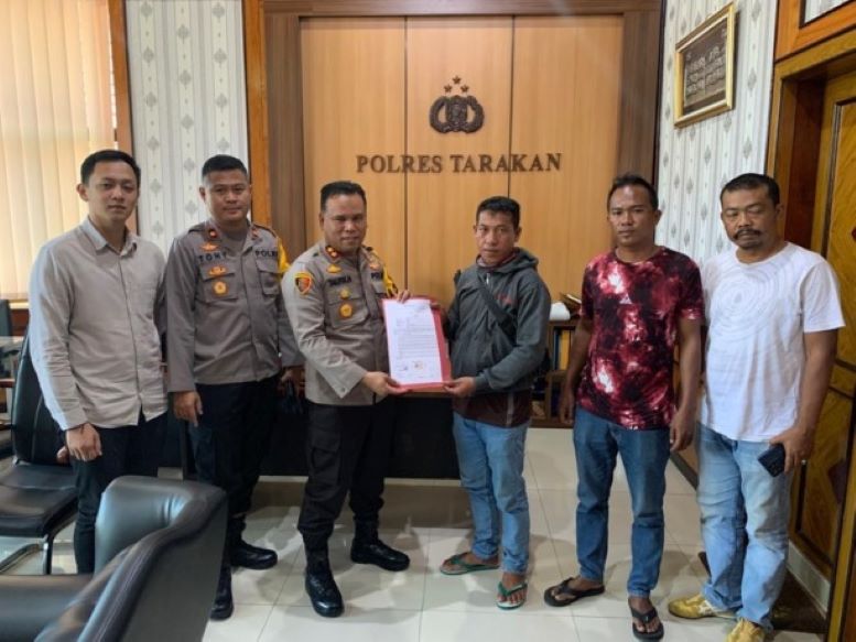 MEDIASI: Mediasi yang dilakukan oleh pihak Polres Tarakan dan keluarga korban salah tembak.