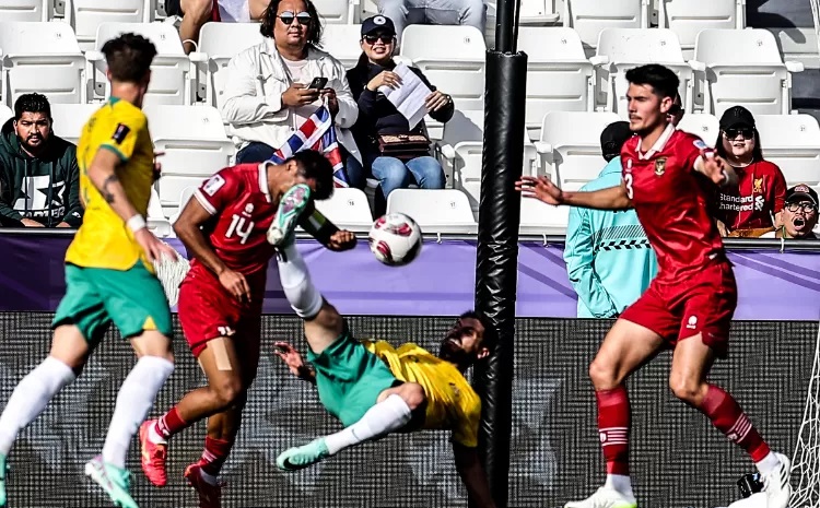 Cuplikan perjuangan timnas Indonesia saat menghadapi Australia dalam laga 16 Besar Piala Asia 2023, Minggu (28/1)./PSSI