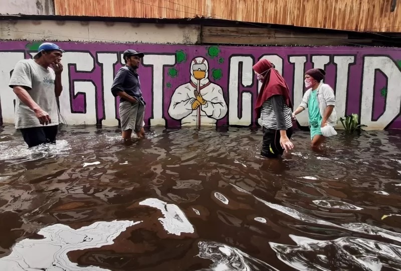 Banjir merendam Banjarmasin beberapa waktu yang lalu (Foto: Wahyu Ramadhan/Radar Banjarmasin)