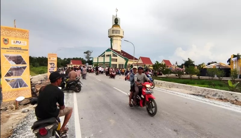 JALAN BARU: Jalan Syekh Muhammad Arsyad Al Banjari, Desa Kelampayan Tengah, Kecamatan Astambul, Kabupaten Banjar.