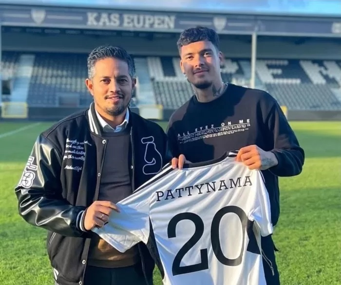 DIPERKENALKAN: Shayne Pattynama diperkenalkan KAS Eupen, klub yang berlaga di divisi teratas Liga Belgia. (KAS Eupen)