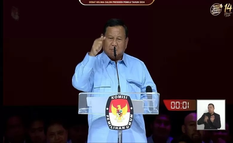Pemaparan visi misi Calon Presiden RI. (tangkapan layar akun YouTube KPU RI)