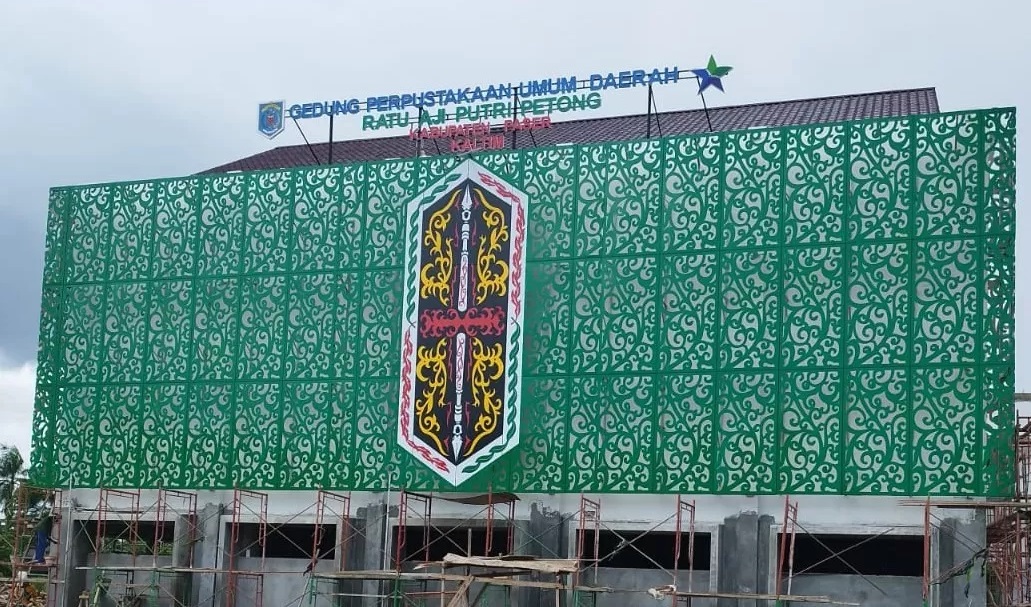 DIKEBUT: Pembangunan gedung baru perpustakaan Kabupaten Paser di Jalan Jenderal Sudirman, Kecamatan Tanah Grogot.