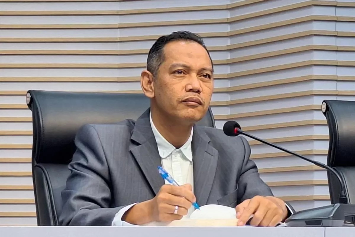 Wakil Ketua KPK Nurul Ghufron saat jumpa pers di Gedung Merah Putih KPK, Jakarta pada hari Rabu (7/2). /