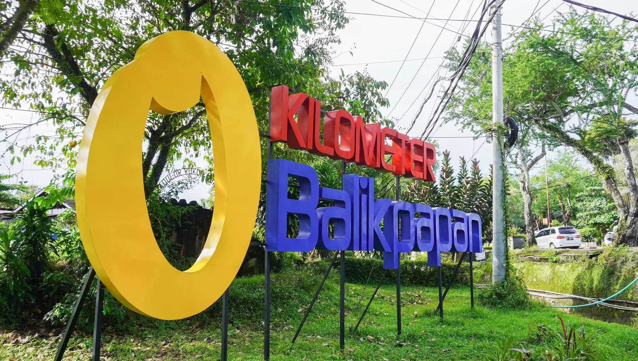 NOL KILOMETER: Area Nol Kilometer yang berada di Taman Paguyuban daerah Muara Rapak Jalan A Yani yang masuk Kelurahan Karang Rejo. IST