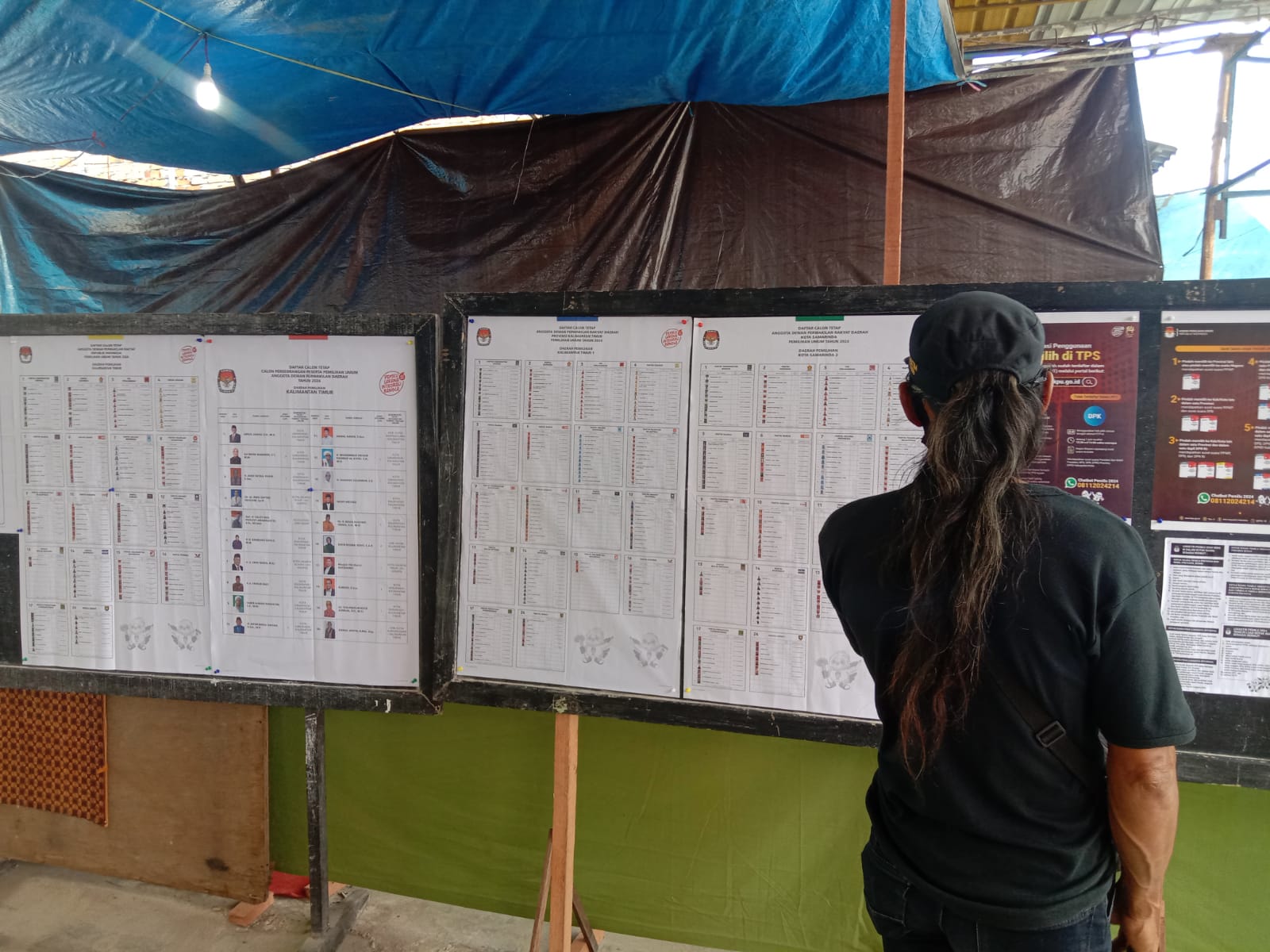 Suasana coblosan di salah satu TPS di Sengkotek, Loa Janan Ilir, Samarinda.