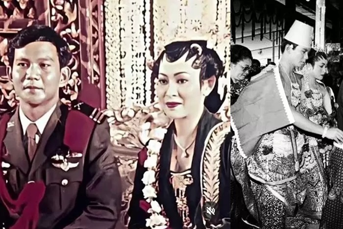 Kolase foto pernikahan Prabowo-Titiek tahun 1983. (Instagram/@titiek.prabowo)