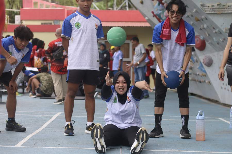 JAGA STAMINA: Pelatda yang digelar bertepatan dengan Ramadan menjadi tantangan bagi atlet yang menjalankan ibadah puasa.&nbsp;ANGGI PRADITHA/KP