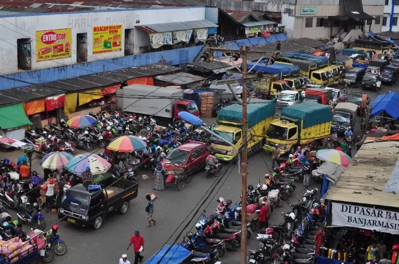 Titik parkir di salah satu tempat di Banjarmasin. (Foto: Dok/Radar Banjarmasin)