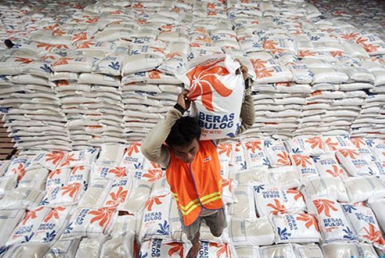 ilustrasi beras Bulog
