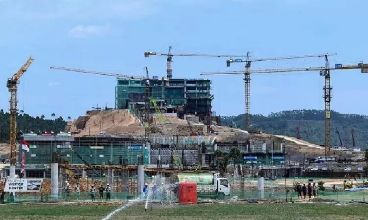 Progres pembangunan IKN. (Radar Surabaya)