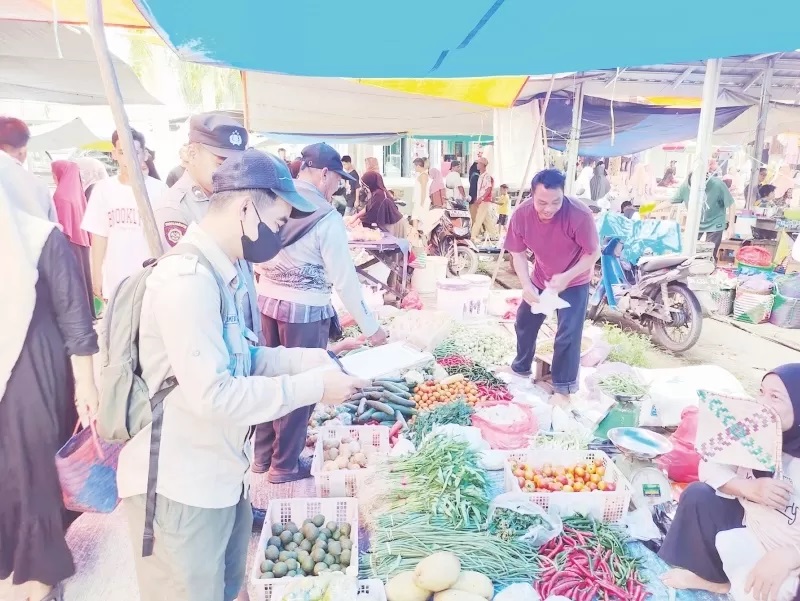 PASAR - Harga bahan kebutuhan pokok di sejumlah pasar tradisional di Balangan cenderung stabil.