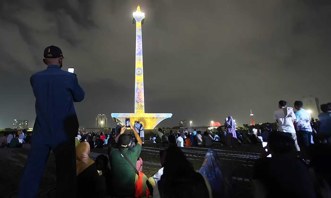 Tugu Monas yang menjadi landmark Kota Jakarta. Jakarta sampai saat ini masih berstatus Ibu Kota Negara Indonesia. (Dery Ridwansah/ JawaPos.com )