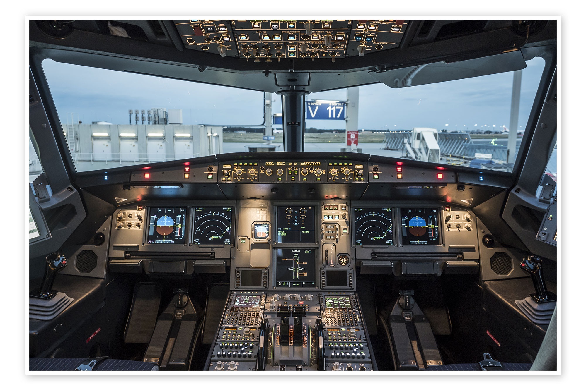 Kokpit pesawat Airbus