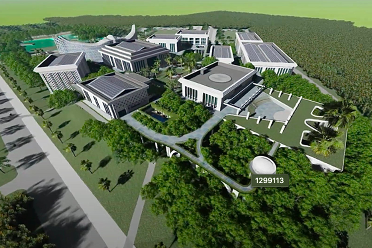 BELUM BERDIRI: Kompleks istana wapres yang direncanakan mulai dibangun pertengahan tahun ini.