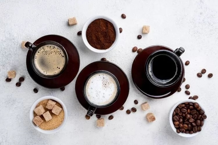 ilustrasi kopi dan teh