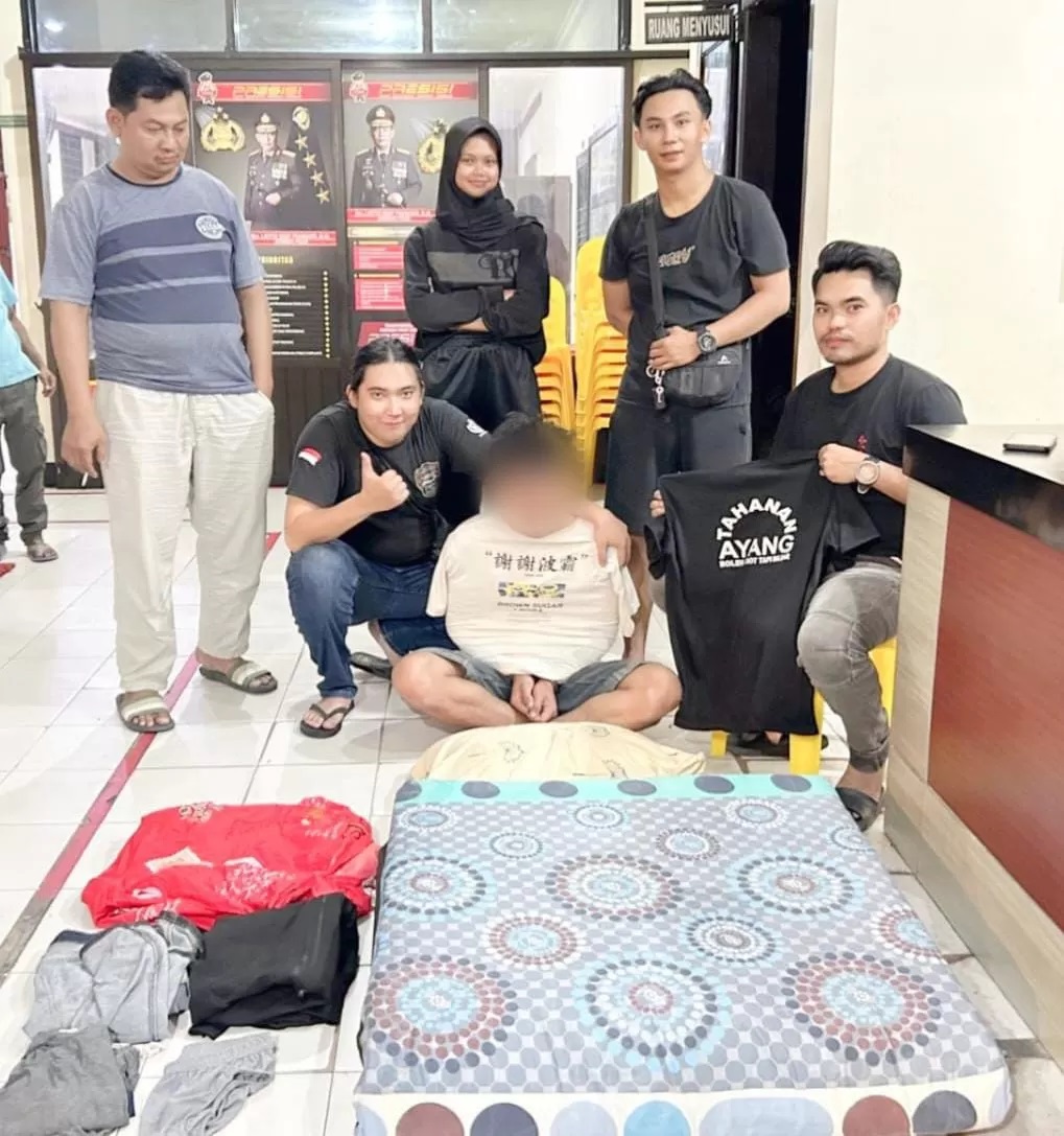 PELAKU CABUL: Pelaku diamankan di Jalan Pasar Baru, Nunukan Utara. FOTO: DOK POLRES NUNUKAN