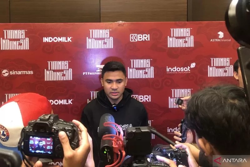 Pemain timnas Indonesia Asnawi Mangkualam ketika ditemui ANTARA di Hotel Fairmont, Jakarta, Selasa (19/3/2024). (ANTARA/Zaro Ezza Syachniar)