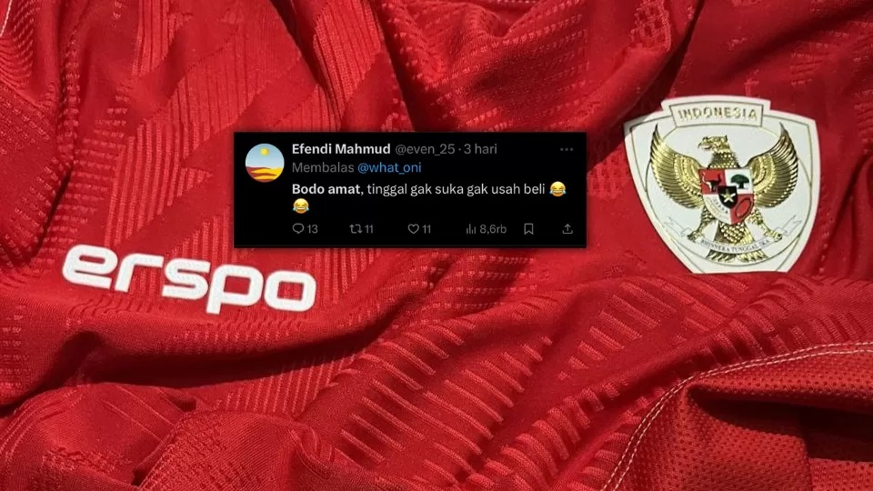 Jersey Timnas Indonesia terbaru menuai kritikan netizen. (Instagram Erspo)
