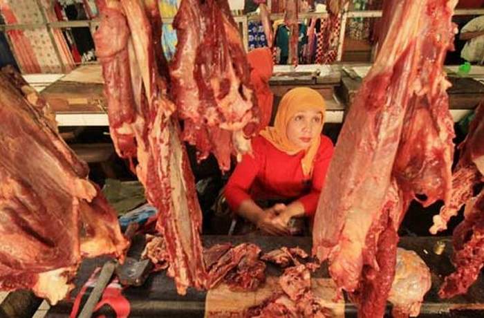 ilustrasi penjual daging