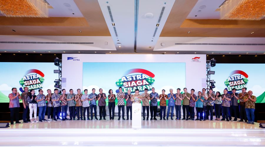 PELAYANAN : Manajemen Astra Group melakukan Kick Off and Press Conference Astra Siaga Lebaran 2024 di Jakarta, yang diadakan secara daring dan luring tersebut, Senin (1/4).