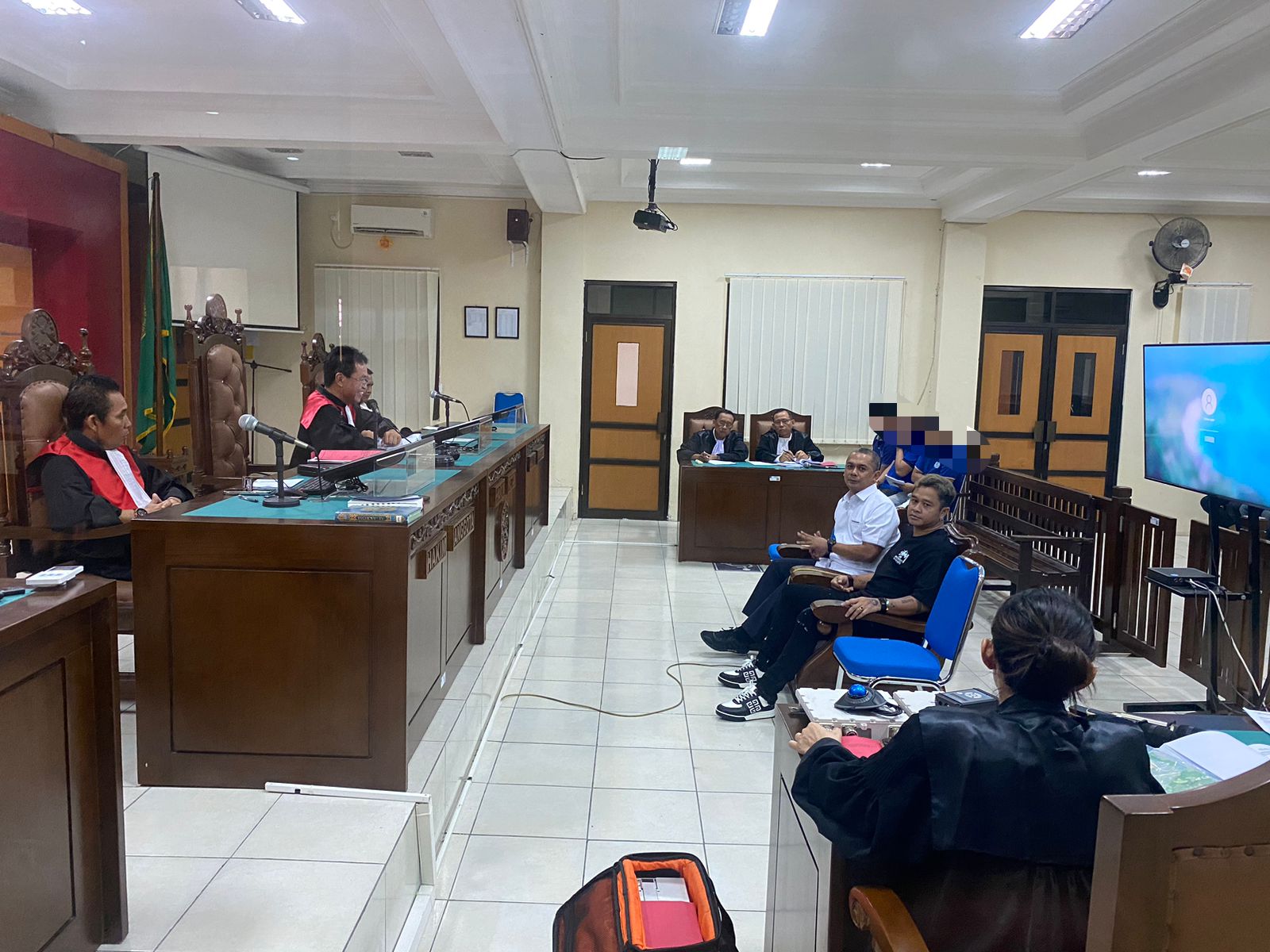 Kombes Rino Eko dan Catur menjadi saksi yang dihadirkan JPU pada sidang kasus dugaan penggelapan alat penyadap oleh tiga bintara Polda Kaltim, Rabu (3/4/2024) siang di PN Balikpapan.
