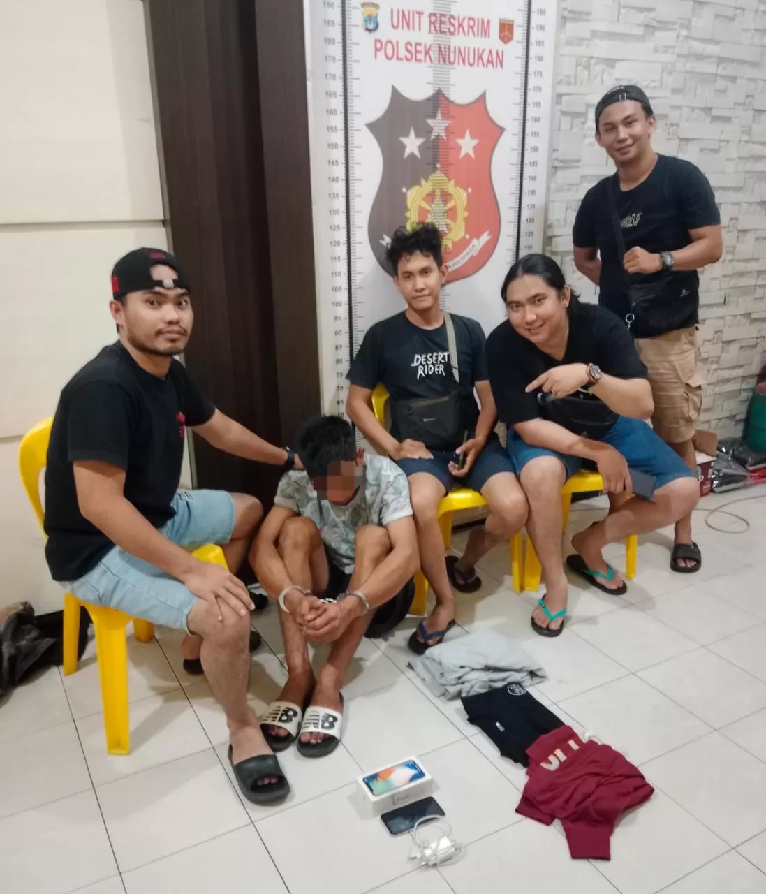 DIAMANKAN: Residivis kasus pencurian kembali ditangkap karena melakukan aksi pencurian lagi. FOTO: DOK POLSEK NUNUKAN