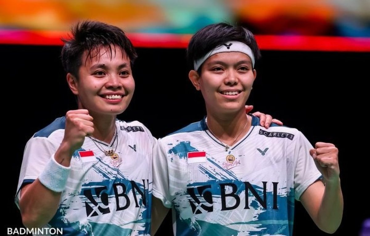 GESER FOKUS: Apriyani Rahayu/Siti Fadia fokus dalam pengumpulan poin menuju Olimpiade Paris 2024.