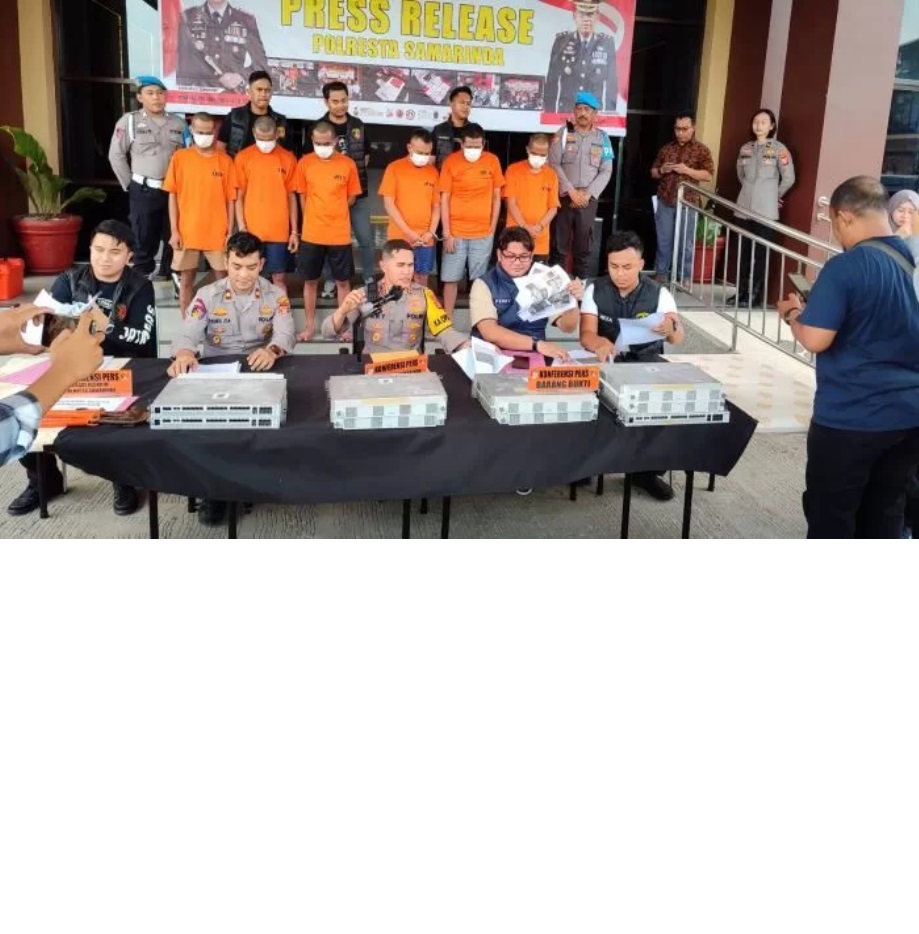 BURU YANG LAIN. Kasus penjarahan sejumlah tower BTS di Samarinda, yang telah menetapkan enam tersangka terus dikembangkan Polresta Samarinda.OKE/SAPOS &nbsp;