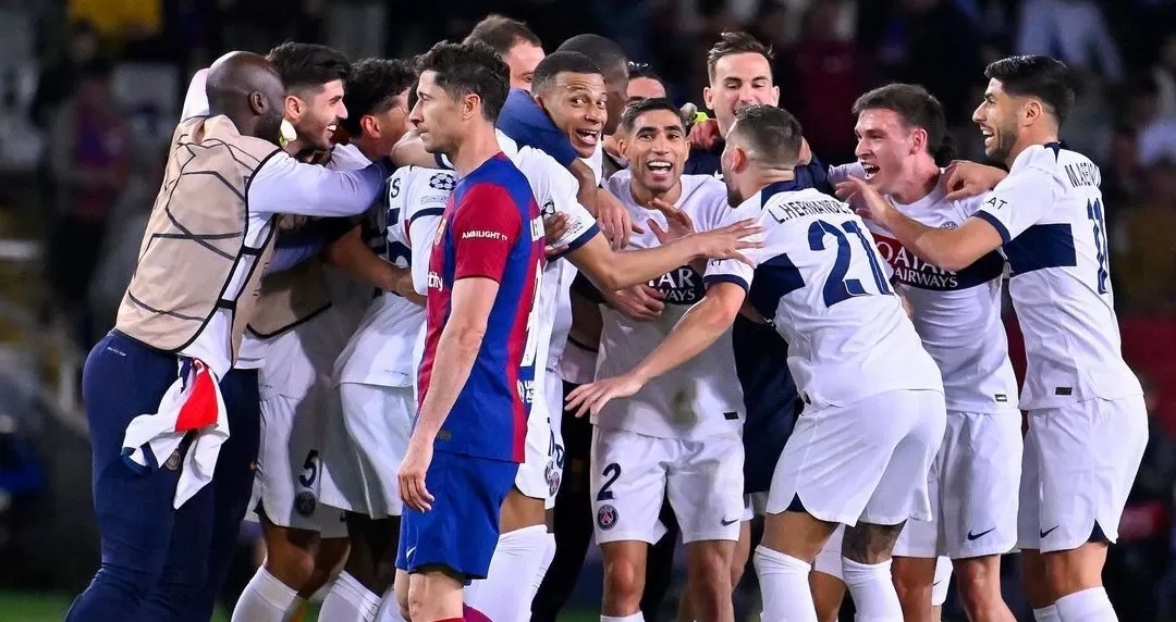 PSG berhasil melaju ke Semifinal Liga Champions Setelah kalahkan Barcelona (Sumber Foto : ig/@marcoasensio)