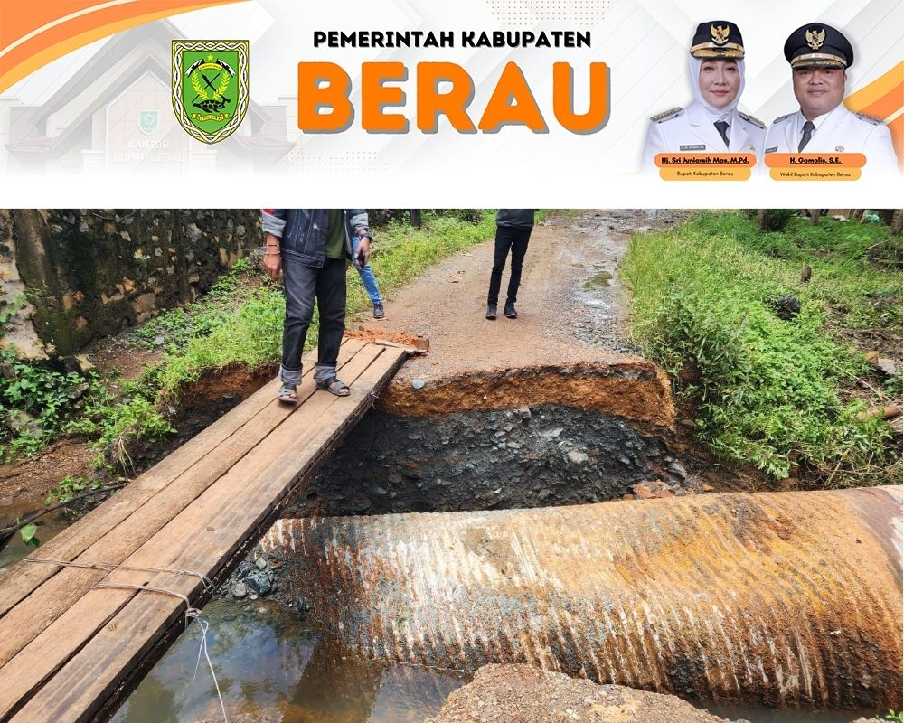 PUTUS: Salah satu jalur yang terputus lantaran gorong-gorong tidak mampu menahan debit air.