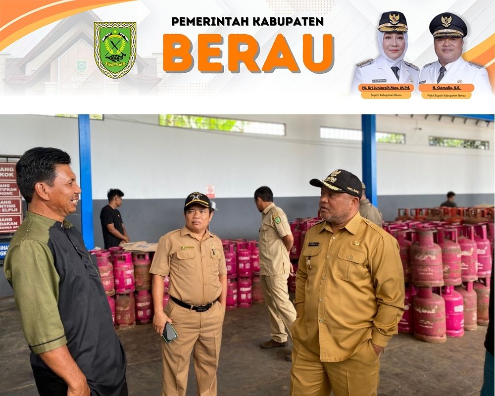 SIDAK: Wabup Berau Gamalis, didampingi Kepala Dinas Pangan Berau Rakhmadi Pasarakan, melakukan sidak ke sejumlah agen penyalur gas melon.