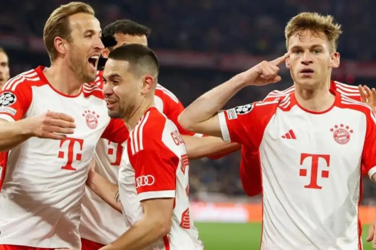 Bayern Muenchen lolos ke semifinal Liga Champions 2023/24 usai menyingkirkan Arsenal dengan agregat 3-2 pada Kamis (18/4/2024). ANTARA/AFP
