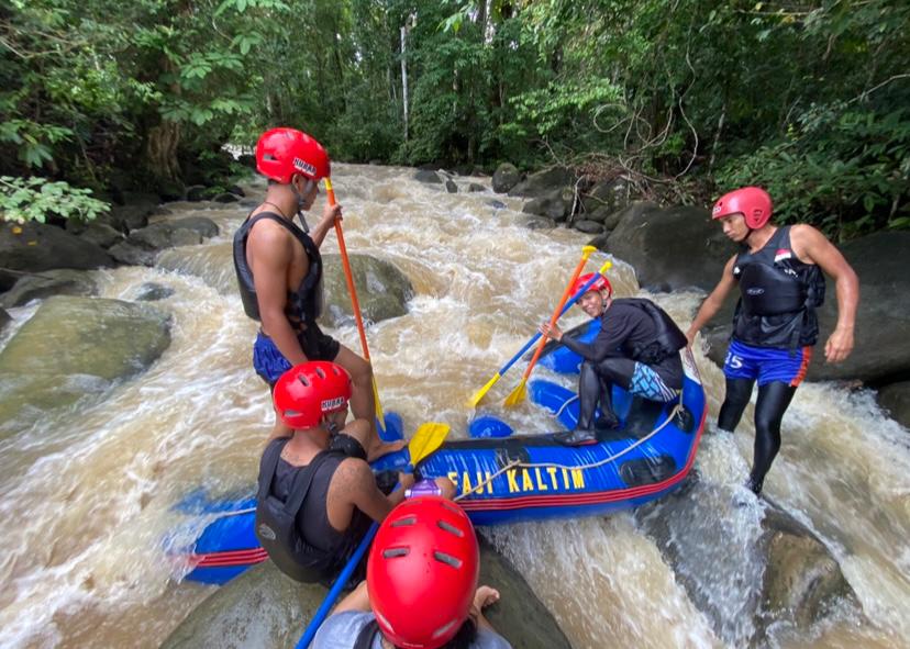 PINDAH VENUE LATIHAN: Sejak awal April skuad arung jeram Kaltim berlatih di Kutai Barat.