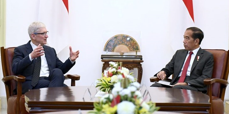 Jokowi dan CEO Apple Tim Cook.