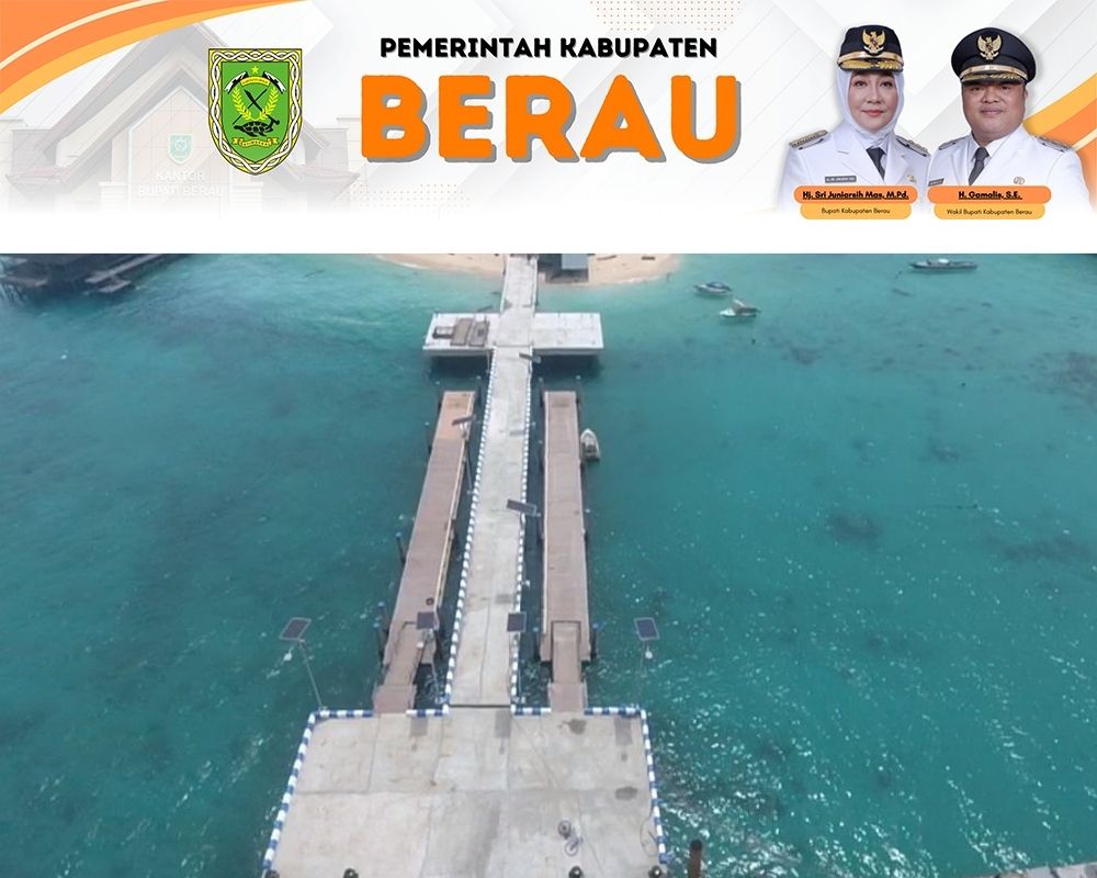 SUDAH DIFUNGSIKAN: Dermaga Pulau Derawan yang baru dibangun sudah dioperasikan pada momen libur Lebaran.