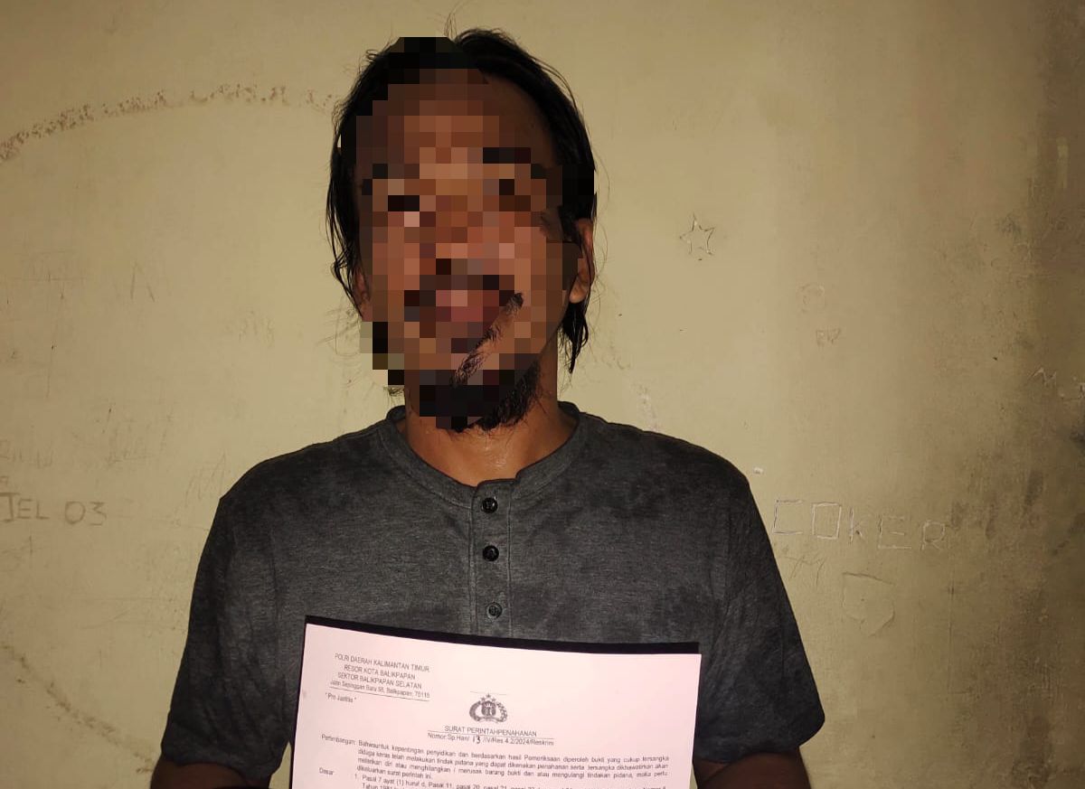 Y alias A diciduk kepolisian karena mengedarkan narkoba jenis sabu.