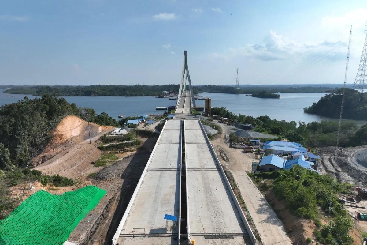 Proyek pembangunan jalan tol IKN. ANTARA/HO - PT Waskita Beton Precast Tbk