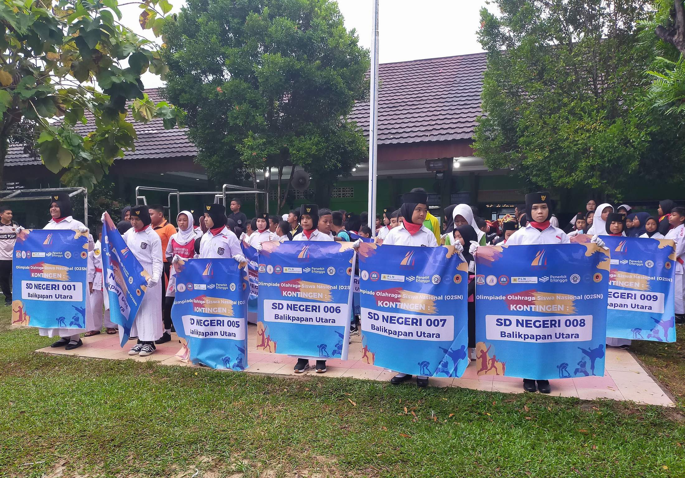 ANIMO TINGGI: Pembukaan O2SN tingkat SD/MI se-Balikpapan Utara di SD Patra Dharma 1.