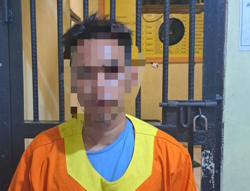 FR kini meringkuk di tahanan Mapolsek Balikpapan Barat. (Polsek Balikpapan Barat)