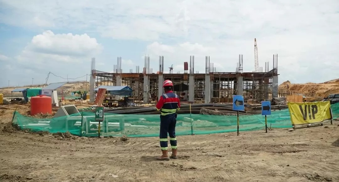 Pembangunan Bandara Ibu Kota Nusantara (IKN). (Kemenhub)