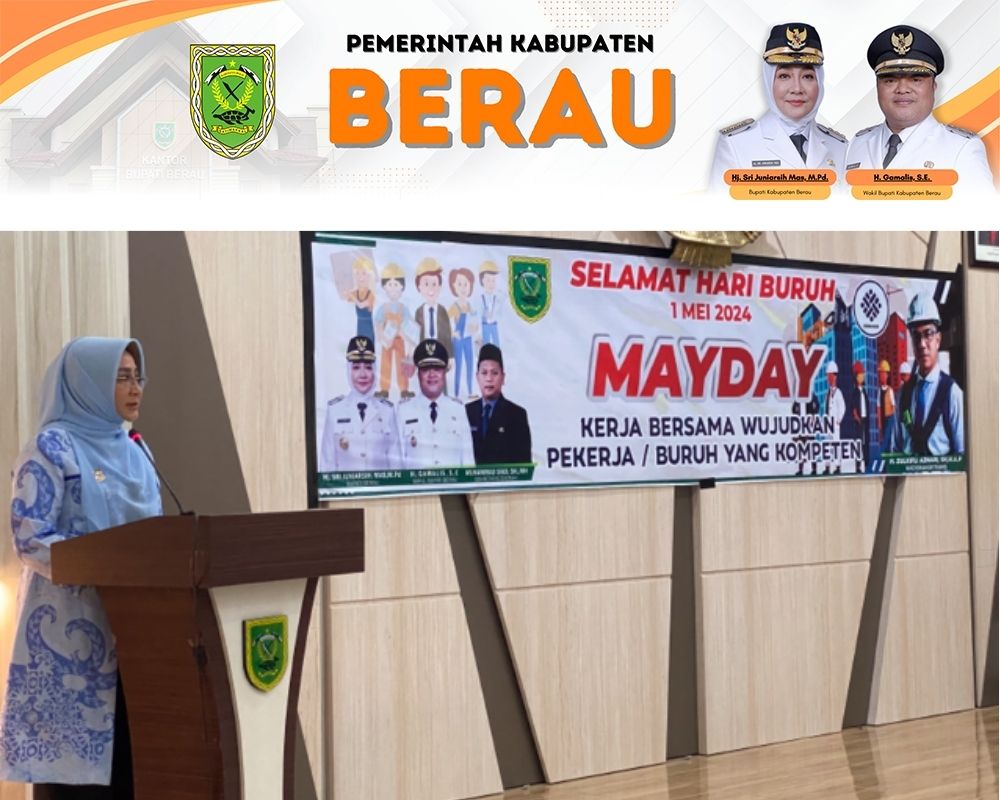 MAY DAY: Peringatan Hari Buruh Internasional di Balai Mufakat, Berau, Rabu (1/5).