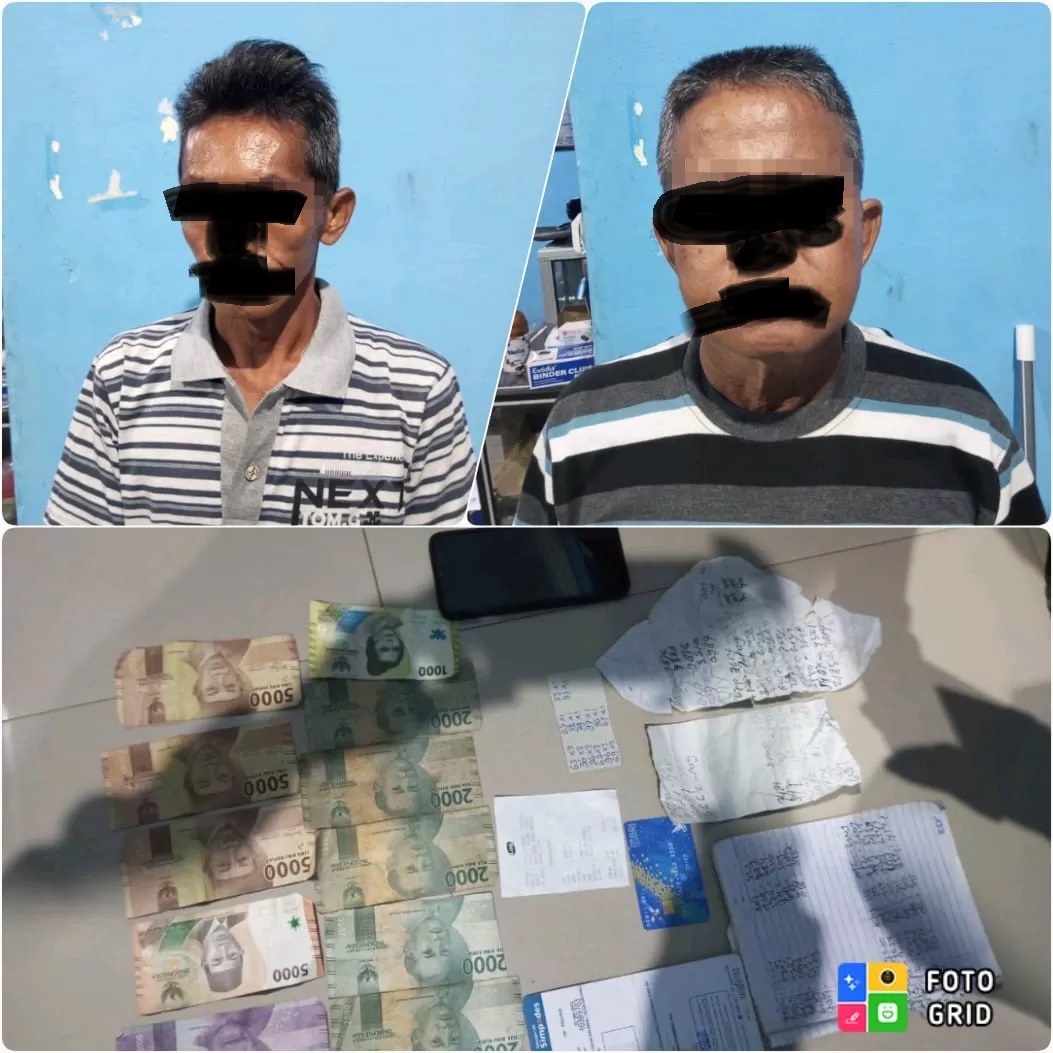 TERSANGKA: RK (46) alias Ul dan AY (56) alias Yani Upa&nbsp; (kiri) ditangkap dalam kasus perjudian jenis toto gelap atau togel di Terminal Pasir Mas, Kota Amuntai. (M. Akbar/Radar Banjarmasin)