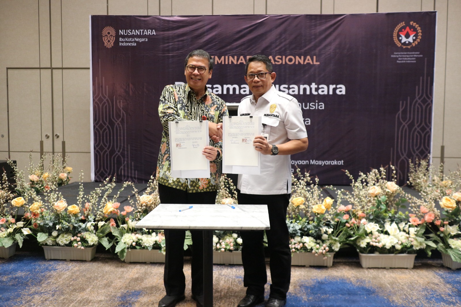 Seminar Nasional dengan tema "Bersama Nusantara Pembangunan Manusia Ibu Kota Nusantara&rdquo; pada Selasa (7/5/2024) di Ballroom Hotel Astara, Balikpapan.