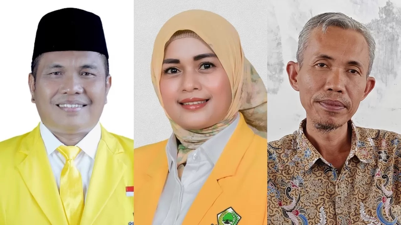 Jon Robet (Golkar), Siska Monalisa (Golkar), dan Slamet Riyanto (PKS)