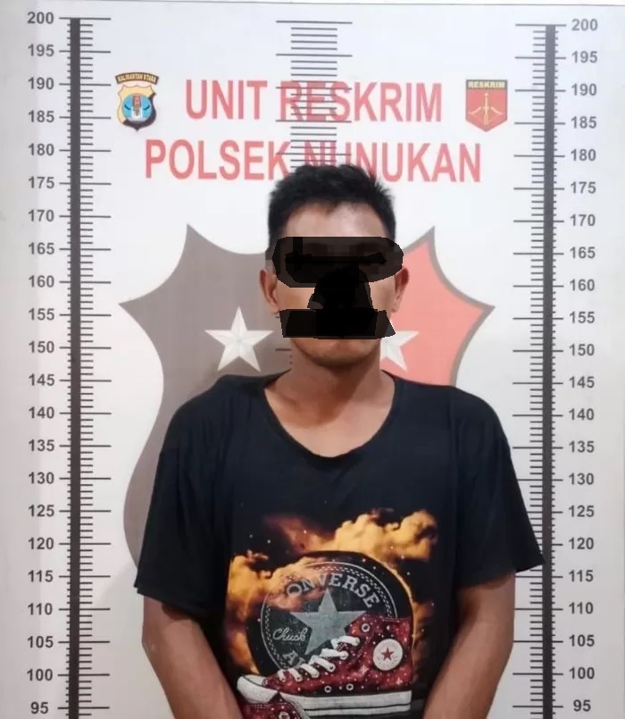 DIAMANKAN: SY (41) pelaku persetubuhan terhadap adik ipar telah diamankan di Mapolsek Nunukan.
