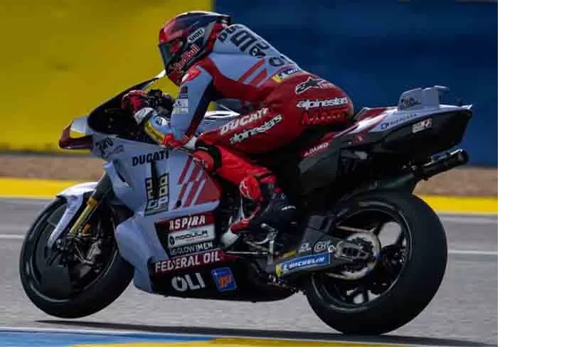 Marc Marquez memberikan kejuta saat berlaga di MotoGP Prancis 2024. (Dony)