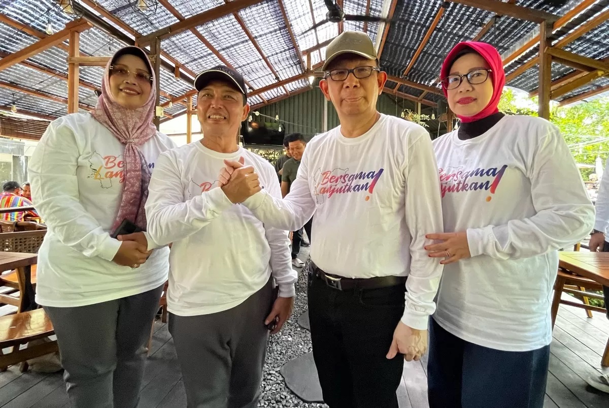 Sutarmidji dan Ria Norsan memastikan akan maju kembali bersama di Pilgub 2024. (Shando Safela)